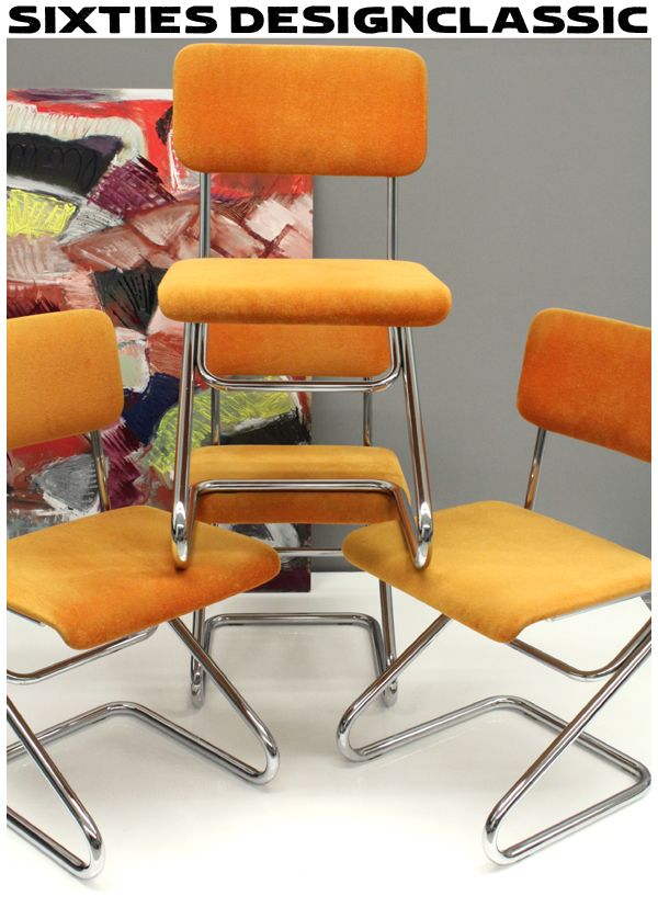 NICE 4 CHAIR `s ROCKABILLY STUHL MID CENTURY PANTON ÈRE  