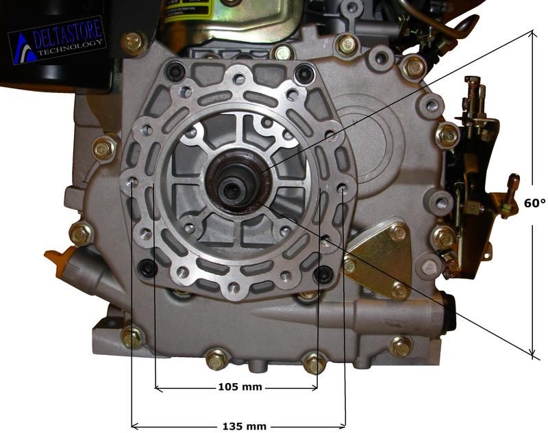 MOTORE DIESEL 6,7HP E START albero conico 23mm KAMA LOMBARDINI 