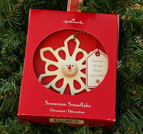 Hallmark Snowman Snowflake Ornament From Heaven Xmas  