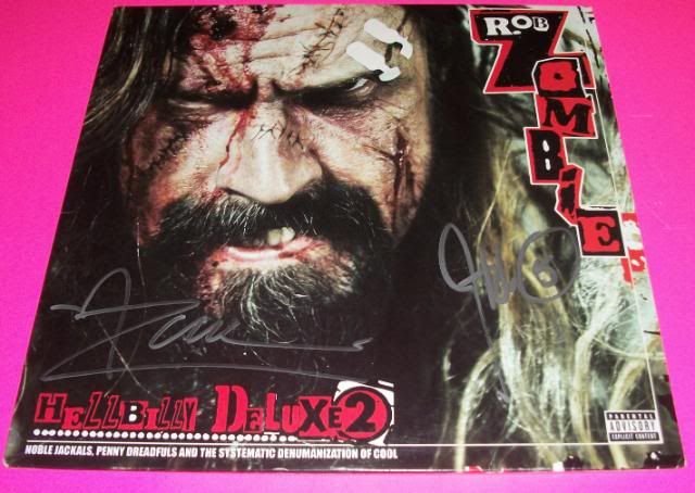 ROB ZOMBIE JOHN 5 SIGNED HELLBILLY VINYL LP EXACT PROOF  