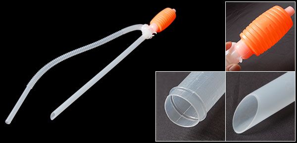 Orange Ball Bellows Suction Liquids Oil Siphon Hand Pump  