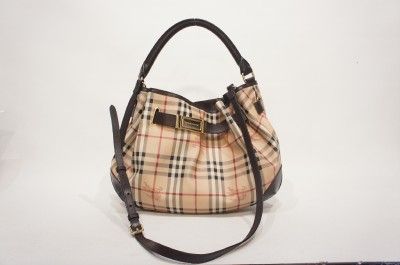   BELTED HAYMARKET CHECK PRINT HOBO SHOULDER HANDBAG BAG $1095  