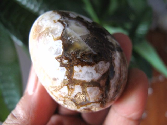 RARE NATURAL pretty YELLOW agate Crystal hole Sphere HEALING  