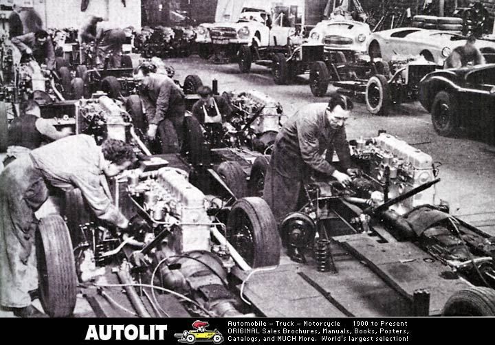 1951 Nash Healey Assembly Line Factory Photo  