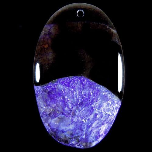 stunning Druzy Geode agate pendant bead stone w8651  