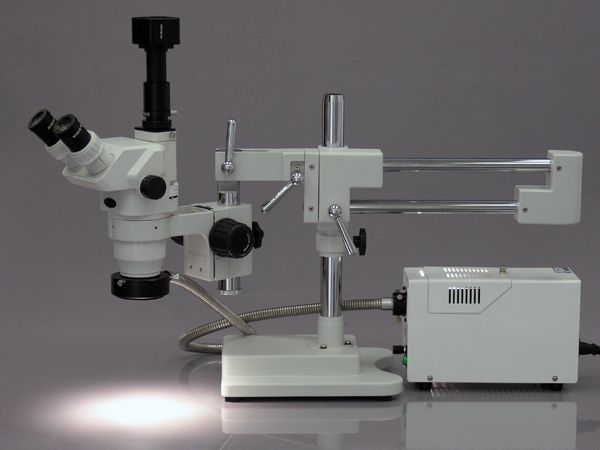 2X 225X TRINOCULAR STEREO BOOM MICROSCOPE + 5M CAMERA 013964470345 