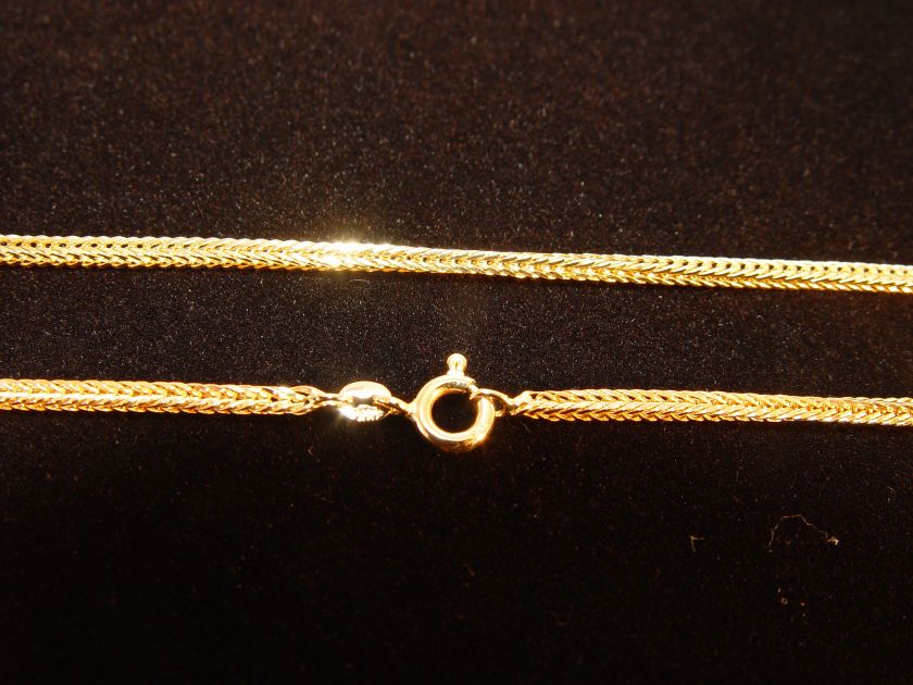 18K Yellow Gold 23 Foxtail Chain 12.06 Grams  