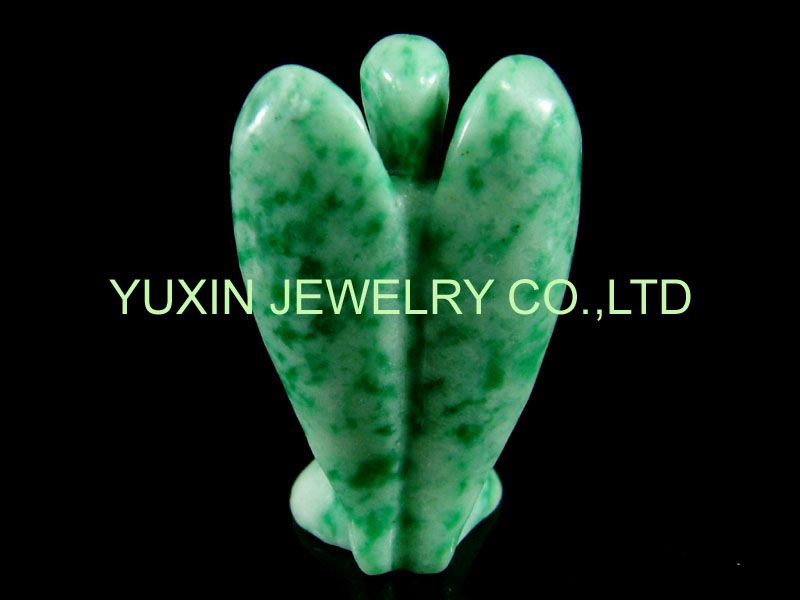 YNA189 Chinese jade carved angel with wing figurine  