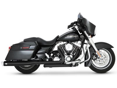 1800 0749 VANCE & HINES BLACK DRESSER DUALS FOR 2007 08 HARLEY FLTR 