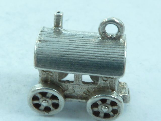 Vintage 925 Sterling Silver Charm GYPSY WAGON 2G  