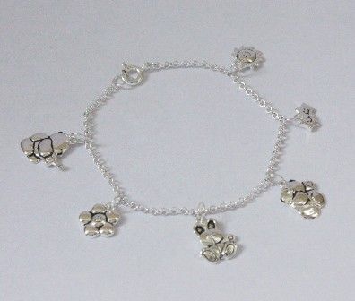 Kids Girls Sterling Silver FRIENDS BUNNY Charm Bracelet  