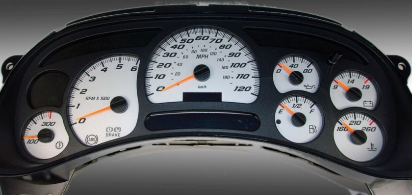 2003 2005 CHEVY GMC DAYTONA EDITION GAUGE FACE WHITE 04  