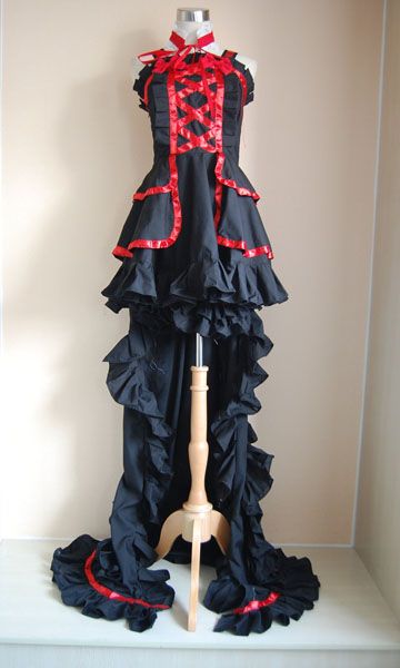 Chobits Chii Cosplay Lolita Prom black vintage Dress  