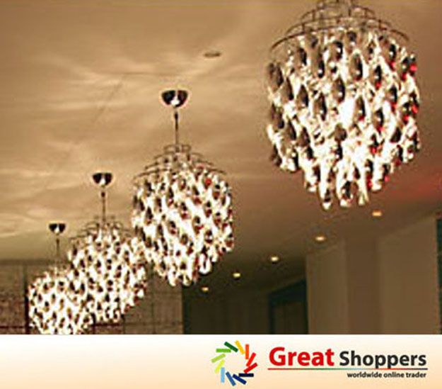 New Modern Crystal Ceiling Light Pendant Lamp Lighting Fixture (Silver 