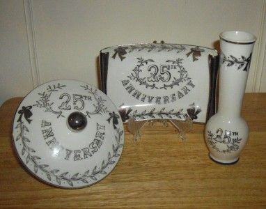   ANNIVERSARY ITEMS   VASE(4654), CANDY DISH(2604) & TRAY(4653)  