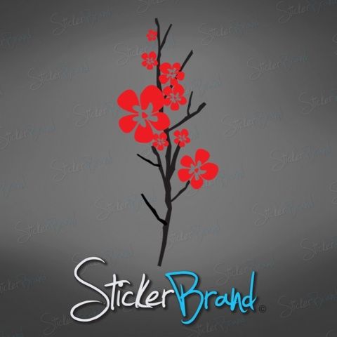 Vinyl Wall Decal Sticker Flower Branch  