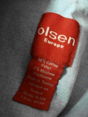 OLSEN EUROPE BLUE COTTON FRONT BUTTON VEST SIZE 10  