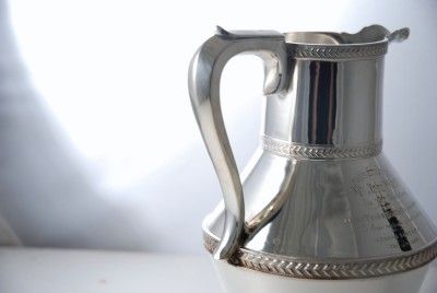 SILVER PLATED JUG BY DR CHRISTOPHER DRESSER  