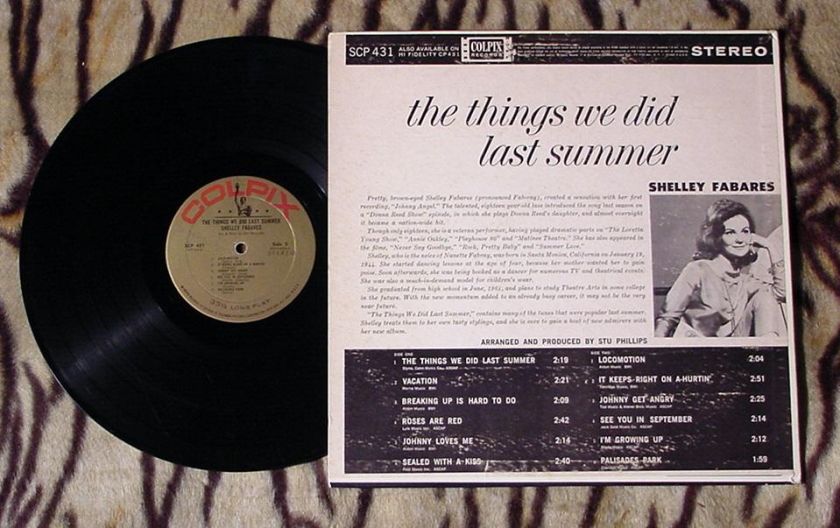 Shelley Fabares Things We Did Last Summer STEREO 1st Pr  