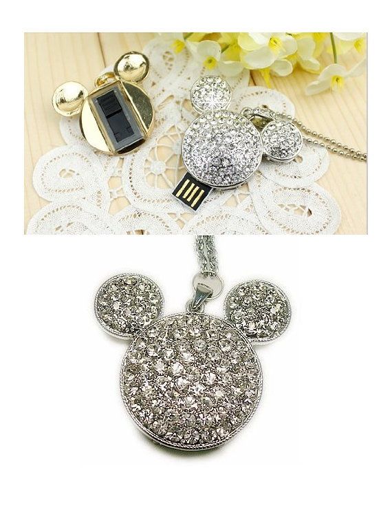 16GB USB Flash Drive Mickey Crystals bling bling  