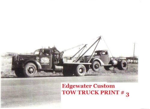 RARE OLD WRECKER TOW TRUCK PICTURE PRINT # 3  