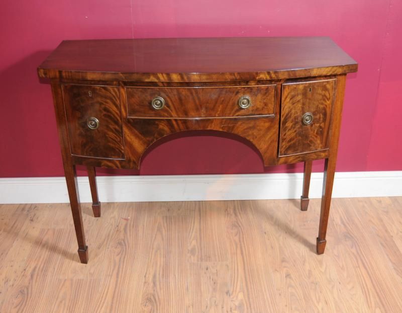 Edwardian Sideboard Server Flame Mahogany Chest  