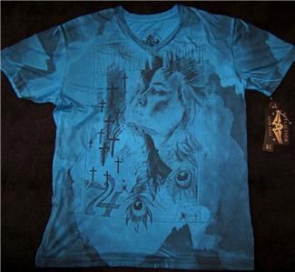 AFFLICTION ISSUE V NECK TEE SIZE XXXL NWT  