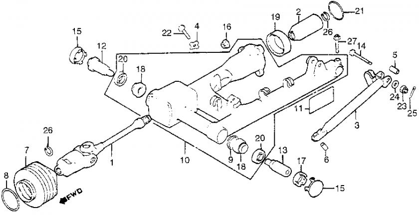 1983 Honda Goldwing GL1100 Swing Arm & Rear Arm  