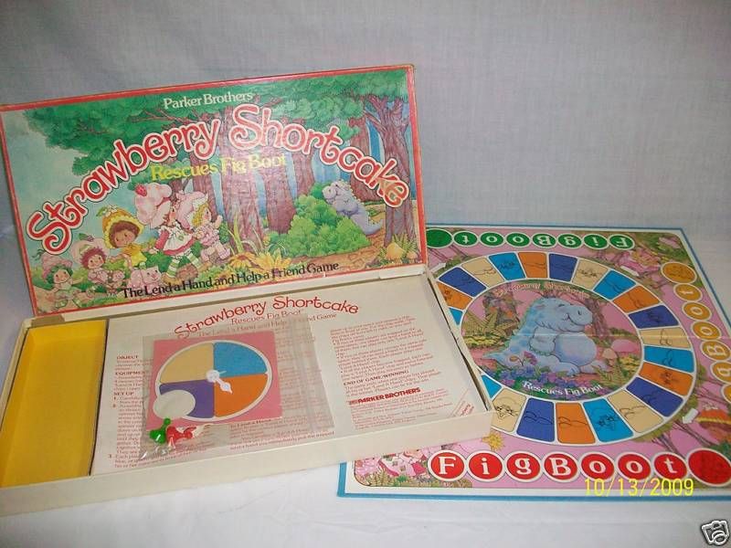 1984 Strawberry Shortcake Rescues Fig Boot Board Game  