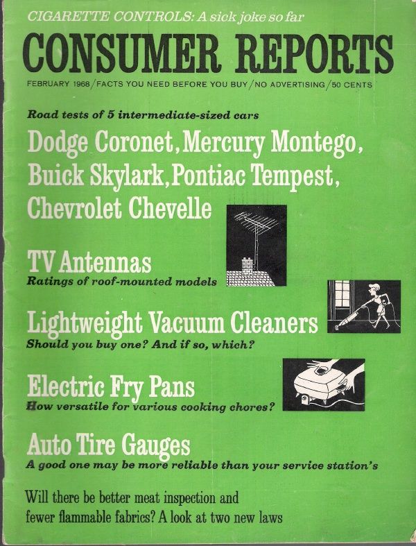 CONSUMER REPORTS 1968 FEB    