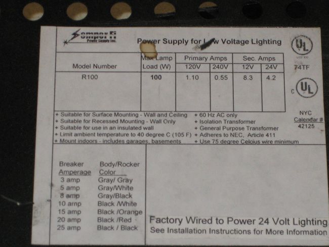 SIMPER FI 500W LOW VOLTAGE POWERSUPPLY TRANSFORMER  