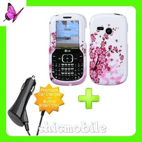 Charger + BLOSSOM Case Cover for Tracfone NET 10 LG501C  