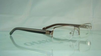 PRADA VPR 53M 1BI 101 BROWN HALF RIM EYEGLASSES SPECTACLES FRAMES SIZE 