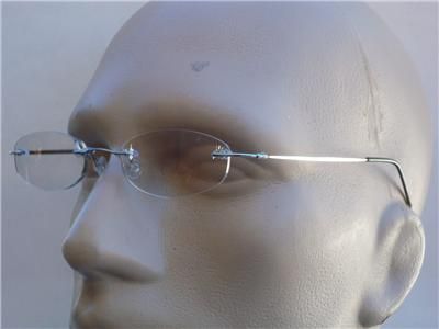   Frameless Ecliptical Reading Glasses Metal Arm Lightweight Reader 6214