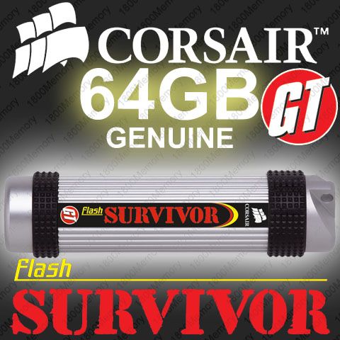 CORSAIR Flash Survivor GT 64GB Rugged USB Thumb Drive  