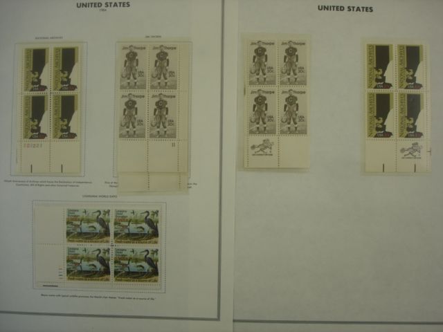 US 18 Pages MNH Blocks Partials Postage 1984 Clean Sharp  