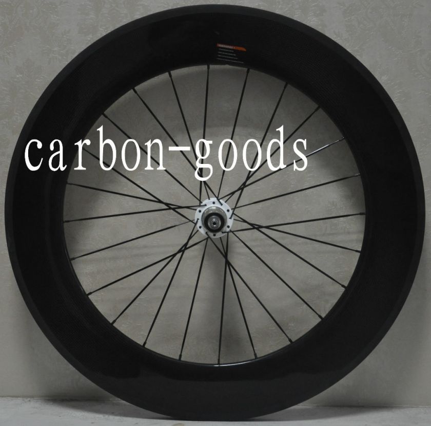 3k Carbon Fiber Road Bike 700C 88mm Tubular Wheelset Rear Wheel Only 