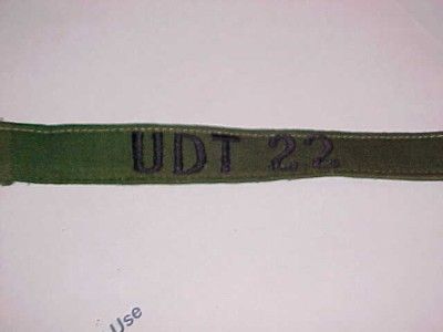 UDT SEAL TEAM / UDT 22 TAPE ON OLIVE DRAB SATEEN CLOTH  