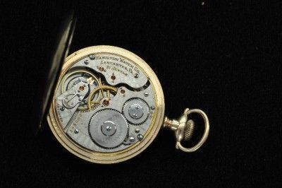   HAMILTON HUNTING CASE POCKET WATCH GRADE 971 MONTGOMERY DIAL  