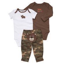 NWT CARTERS BOYS 3 PC BEAR BODYSUIT PANT SET BOYS RULE  