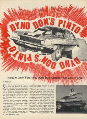 1972 FORD PINTO   DYNO DON NICHOLSON   PRO STOCK ARTICLE  