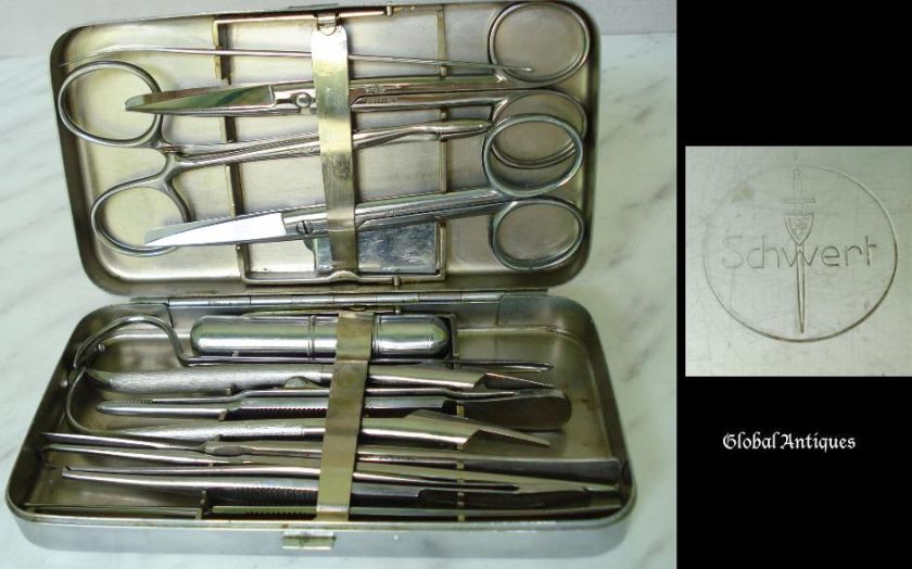 WW2 GERMAN WEHRMACHT SURGICAL MEDICAL SET   SCHWERT  