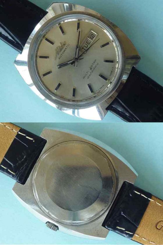   datoday automatic date and weekday solid stainless steel case with