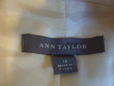   Ivory ANN TAYLOR Pant suit 10 /12 Evening Wedding White Tuxedo  