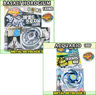 Beyblade 2 BASALT HOROGIUM + Acquario 2X Starter New  