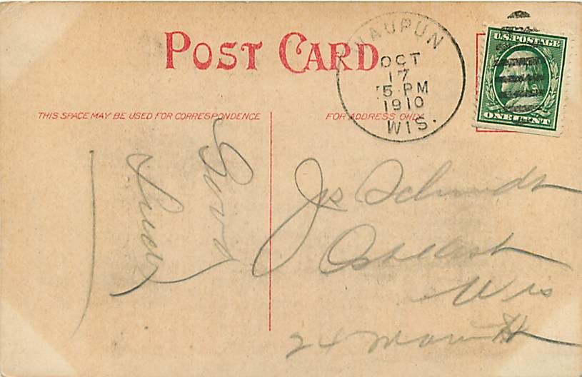 WI WAUPUN STATE PRISON MAIN BUILDING MAIL 1910 T46445  