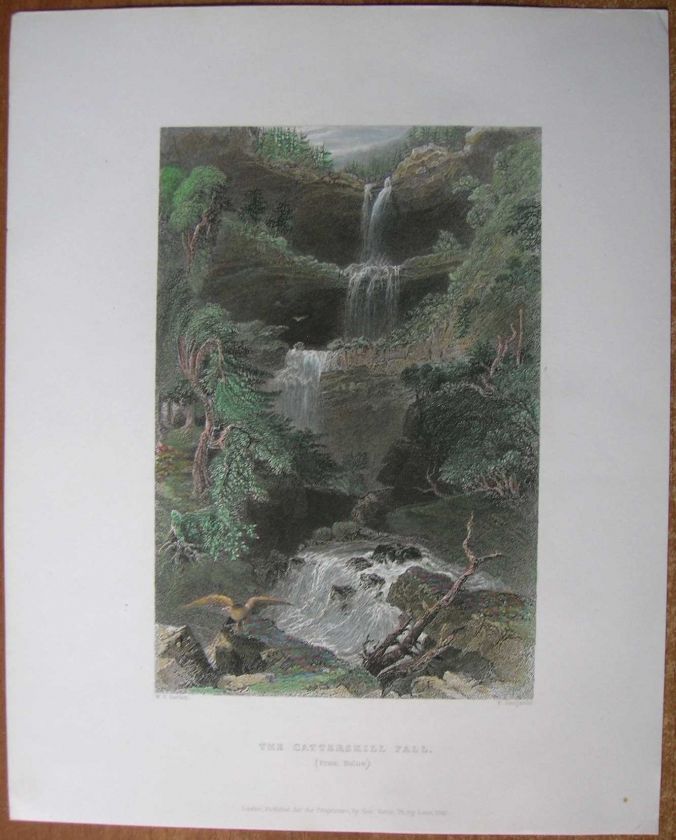 1840 Bartlett print KAATERSKILL FALLS, CATSKILL MOUNTAINS, NEW YORK 