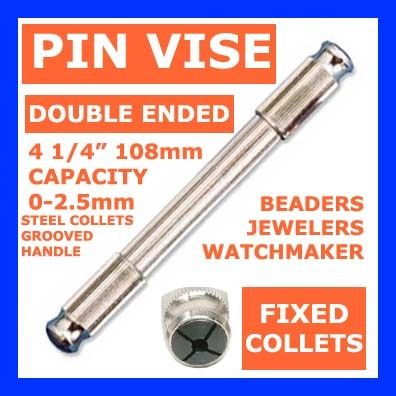 PIN VISE DOUBLE ENDED 2 COLLETS JEWELERS WATCHMAKERS FR  