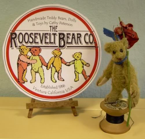 Artist Teddy ROOSEVELT BEAR CO miniature mohair 3 hobo Cathy Peterson 