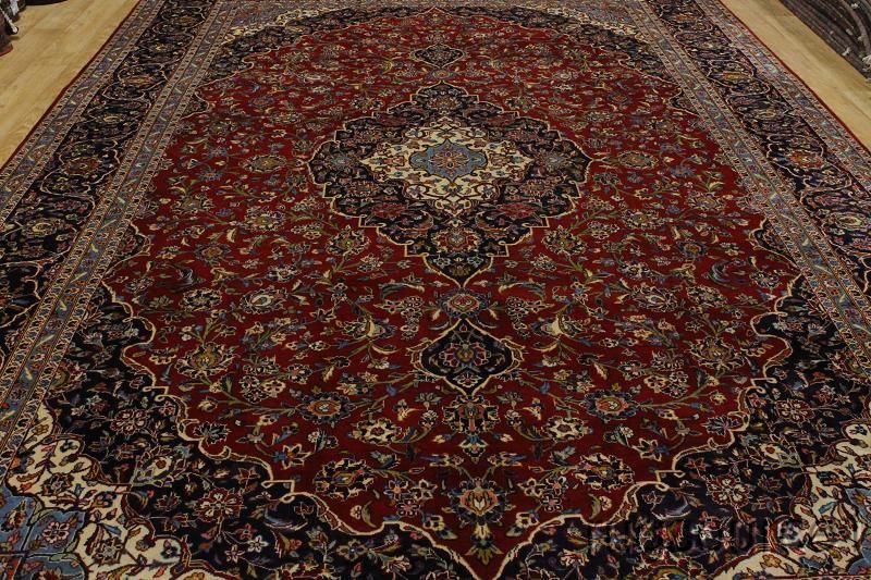 OVERSIZED TRADITIONAL FLORAL 10X15 KASHAN PERSIAN ORIENTAL AREA RUG 